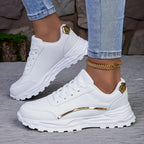 Ivory Leather-Look Sneaker – Everyday Luxury Trainer | Meave & Ivy
