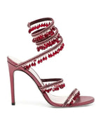 Crystal Wrap Heels – Sandals with Wraparound Ankle Strap & Rhinestones