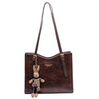 Women's Tote Bag with Bunny Charm – Spacious Everyday Shoulder Bag