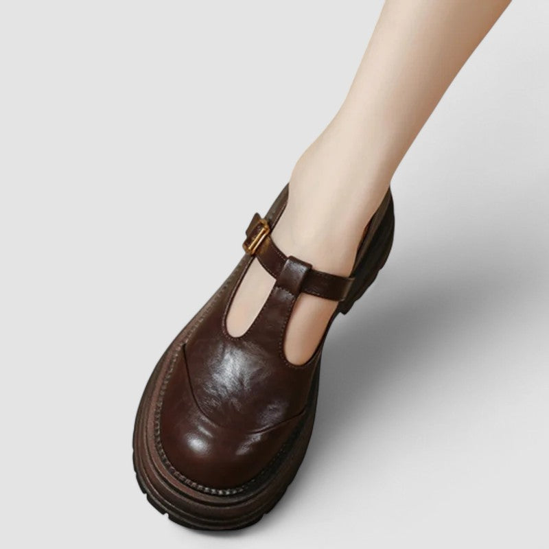 Women's Vintage Mary Jane Shoes – Lightweight Everyday Comfort in Black or Brown