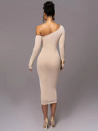 Bodycon Midi Dress – Soft Stretch Evening Dress