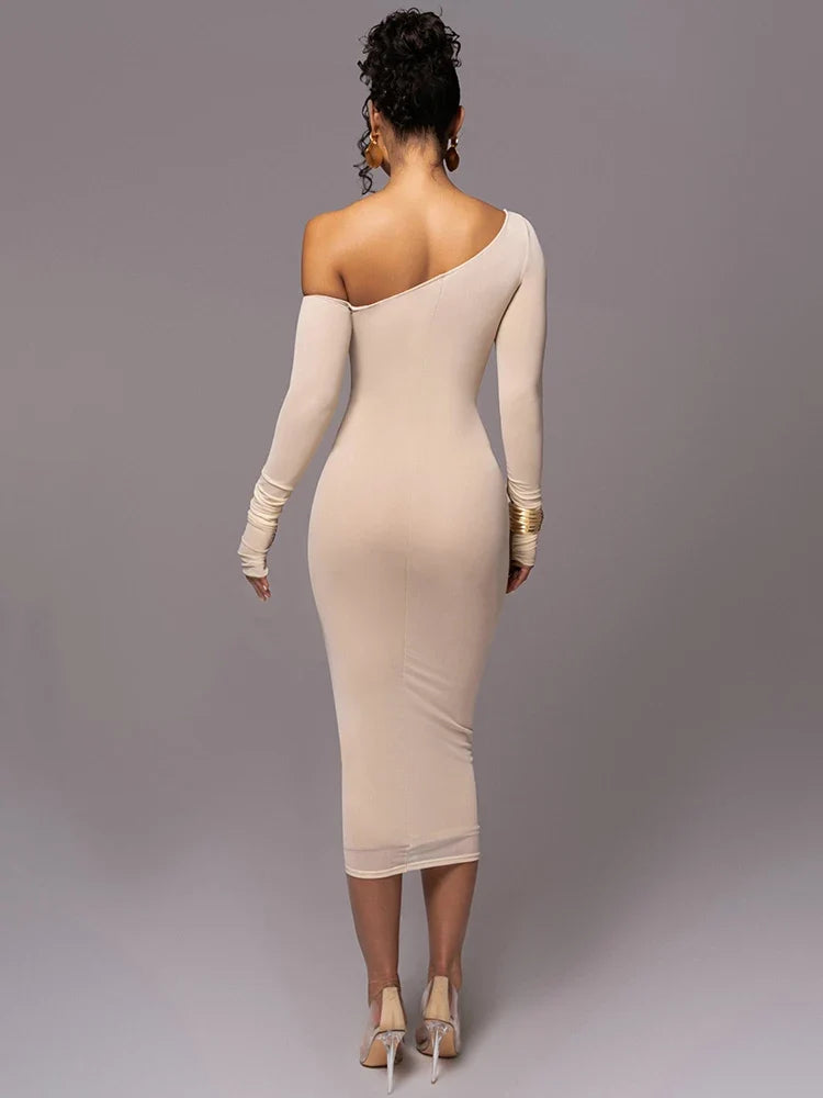 Bodycon Midi Dress – Soft Stretch Evening Dress
