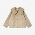 Women's Longline Teddy Fleece Coat with Oversized Ruffled Collar