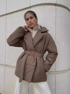 Belted Puffer Jacket – Waist-Defining Winter Warmth