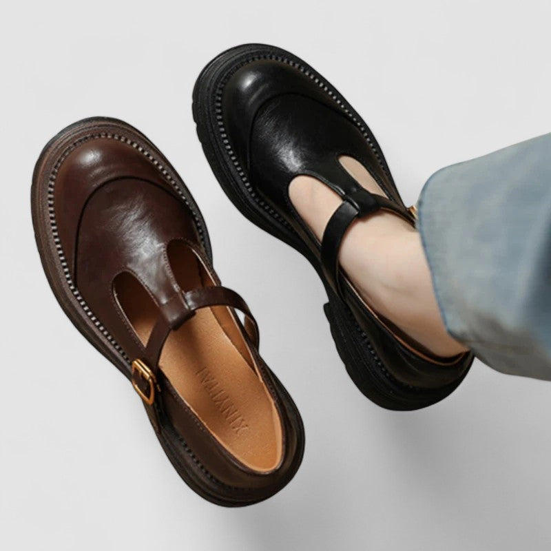Women's Vintage Mary Jane Shoes – Lightweight Everyday Comfort in Black or Brown
