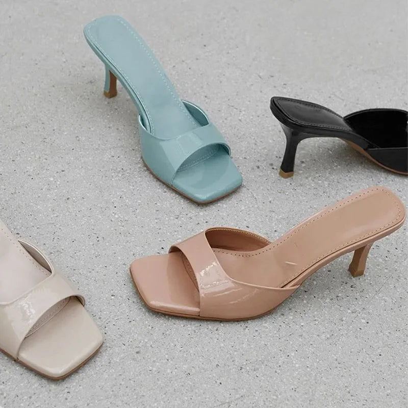 Square-Toe Heeled Sandal – Elegant High Heel | Meave & Ivy