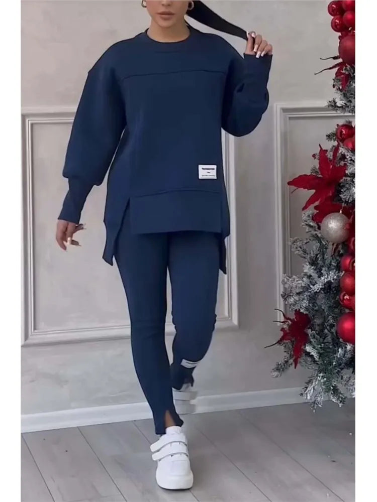Women's Oversized Sweatshirt and Slim Trouser Set