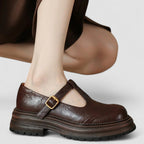 Women's Vintage Mary Jane Shoes – Lightweight Everyday Comfort in Black or Brown