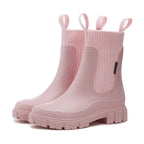 Waterproof Chelsea Rain Boots with Comfort Sole – Women's Wellies