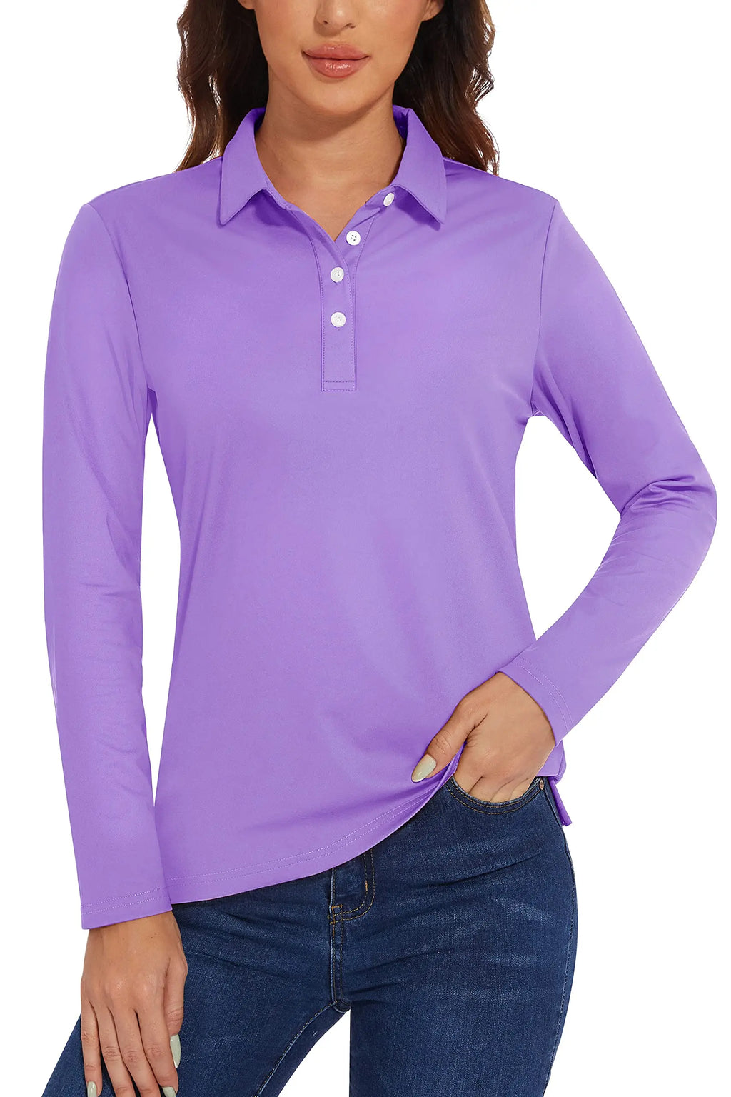 Long Sleeve Golf Polo – Performance Knit, 12 Colours