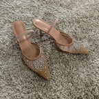 Rhinestone Mesh Slingback Heel – Sparkling Party Pump | Meave & Ivy