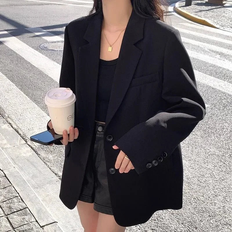 Black Single-Breasted Suit Blazer - Tailored Fit