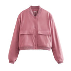 Vintage Bomber Jacket – Classic Casual Outerwear with Pockets | Meave & Ivy