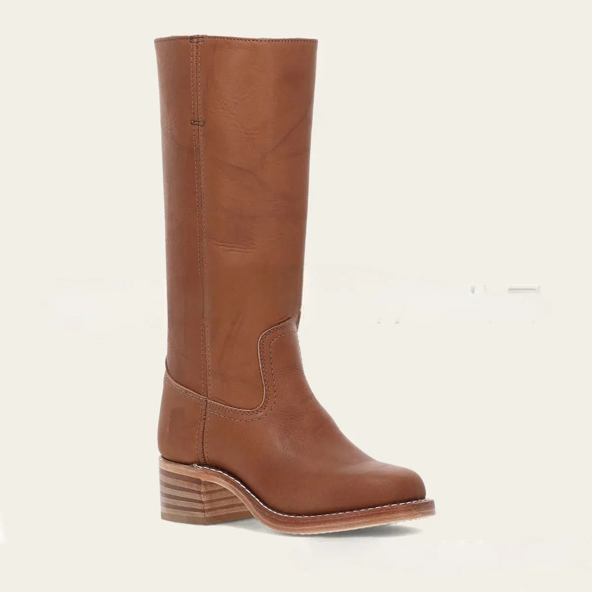 Western Boots with High Shaft & Stacked Heel – Women's Cowboy Boots