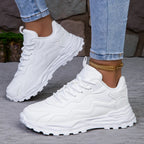 Ivory Chunky Platform Sneaker – Mesh Sport Luxe Trainer | Meave & Ivy
