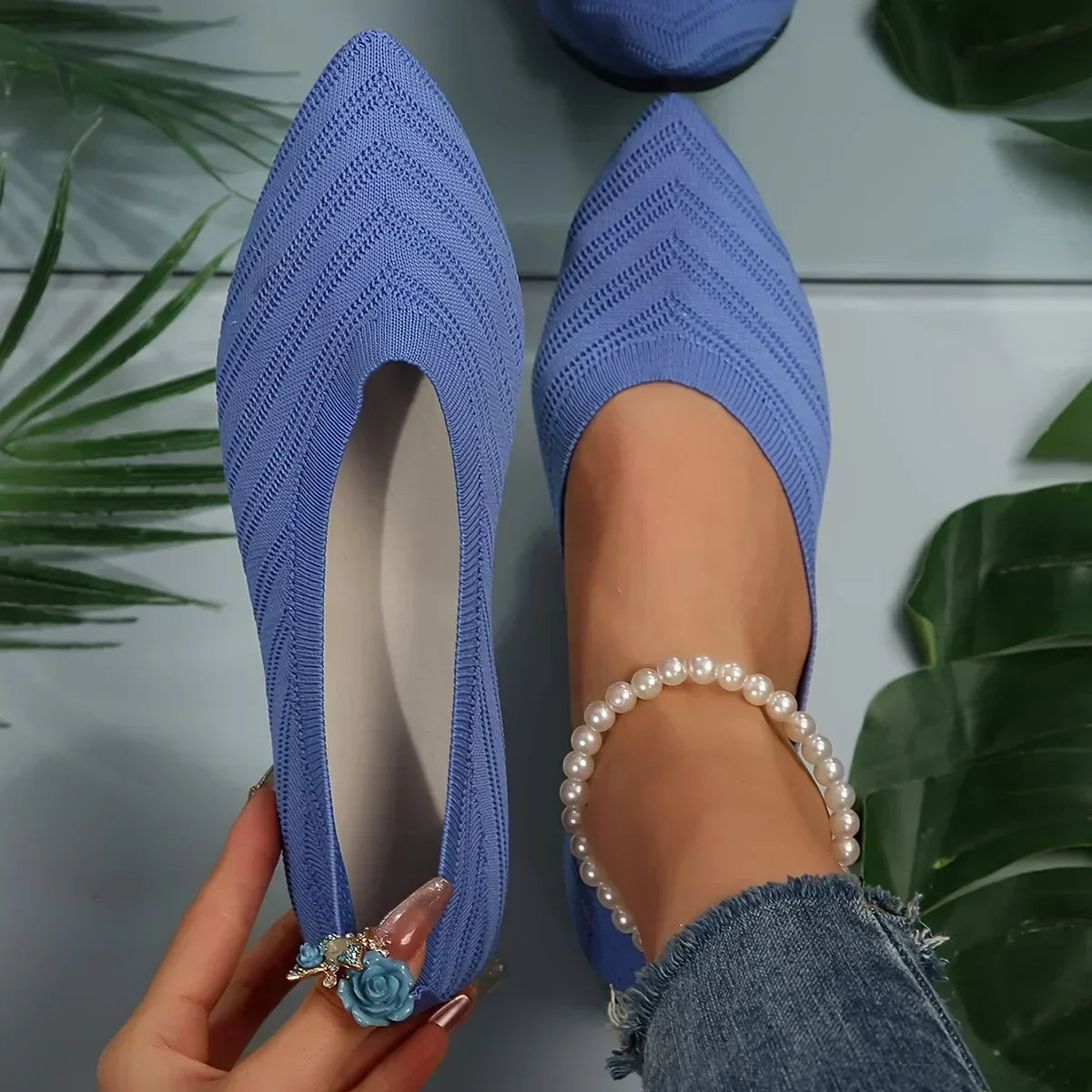 Knitted Pointed-Toe Ballet Flat – Everyday Loafer | Meave & Ivy