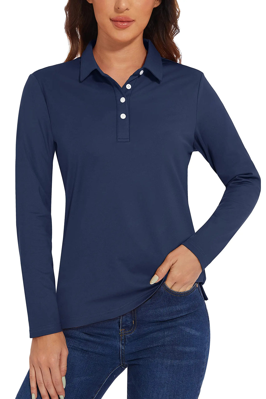 Long Sleeve Golf Polo – Performance Knit, 12 Colours