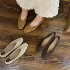 Square-Toe Leather Ballet Flats | Meave & Ivy