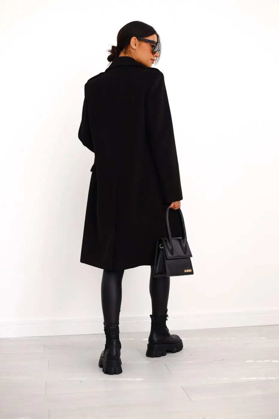 Double-Faced Wool-Blend Coat – Classic Button Design