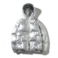 Women's High-Shine Puffer Winter Jacket – Quilted Zip-Up Insulated