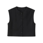 Ribbed Sleeveless Knit Vest – Luxury Layering Cardigan | Meave & Ivy