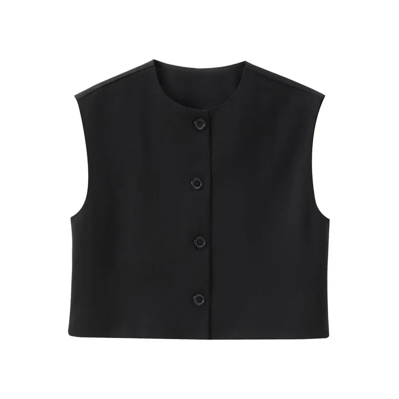 Ribbed Sleeveless Knit Vest – Luxury Layering Cardigan | Meave & Ivy