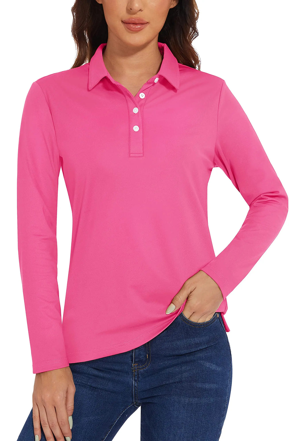Long Sleeve Golf Polo – Performance Knit, 12 Colours