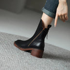 Women's Zip Boots – Soft Support for Every Step in Black or Brown