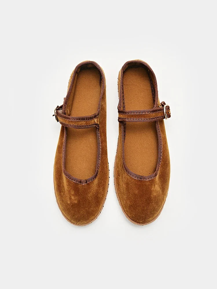 Velvet Mary Jane Ballet Flat – Luxurious Leisure Loafer | Meave & Ivy
