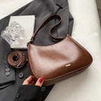 PU Leather Shoulder Bag with Adjustable Strap