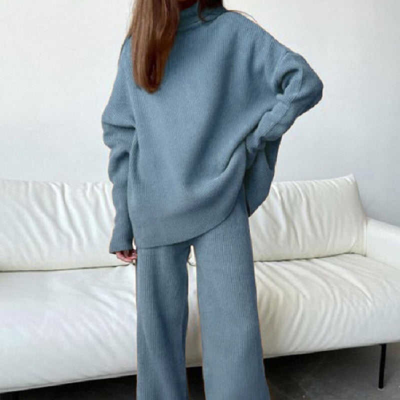 Women's Oversized Knitted Two-Piece Lounge Set