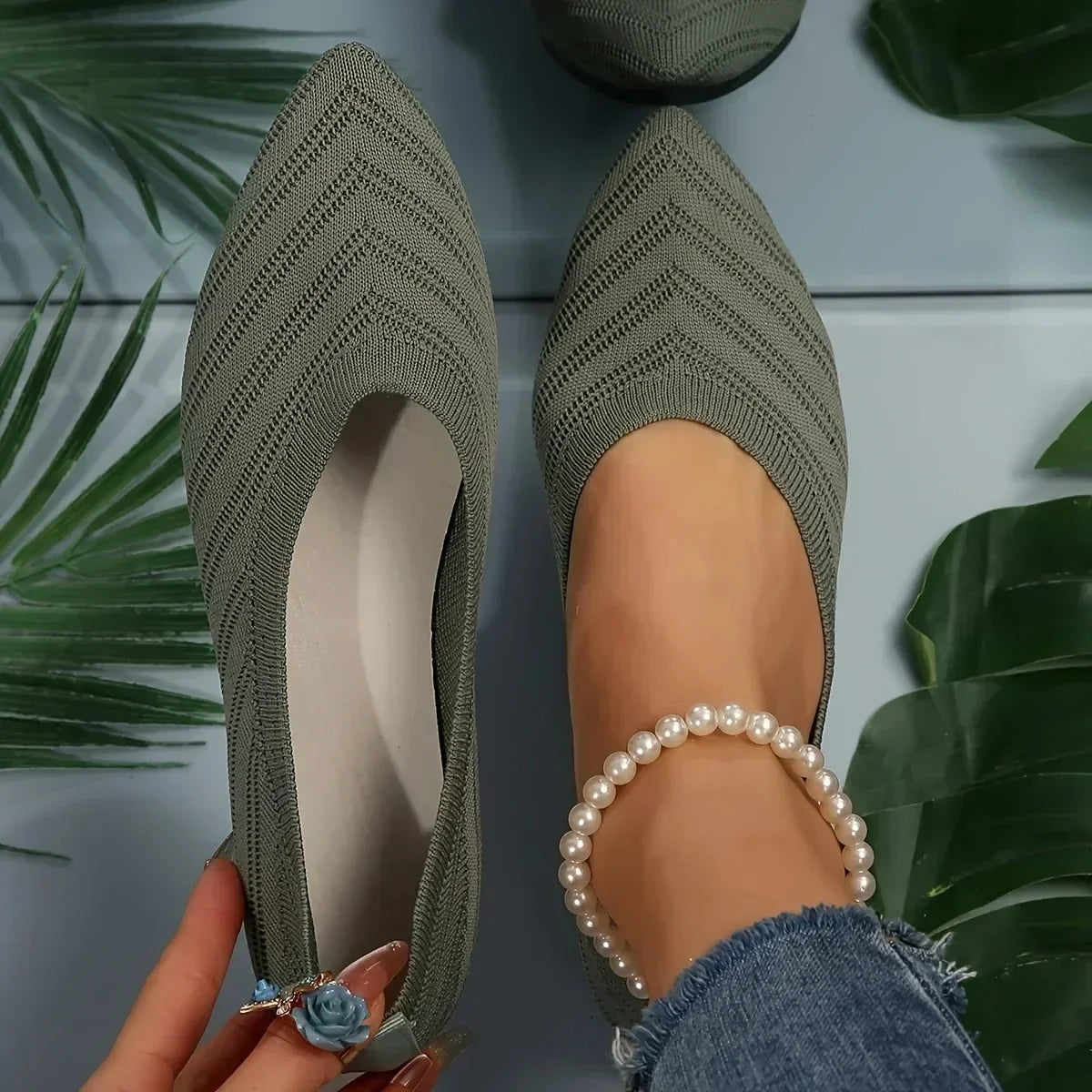 Knitted Pointed-Toe Ballet Flat – Everyday Loafer | Meave & Ivy