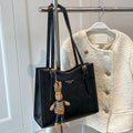 Women's Tote Bag with Bunny Charm – Spacious Everyday Shoulder Bag
