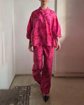Women's Printed linen-look Blend Two-Piece Summer Set
