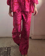 Women's Printed linen-look Blend Two-Piece Summer Set