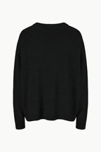 Relaxed Crew-Neck Knit Jumper - Soft Black