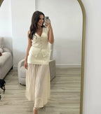 V-Neck Knitted Waistcoat – Elegant Sleeveless Vest Jumper | Meave & Ivy