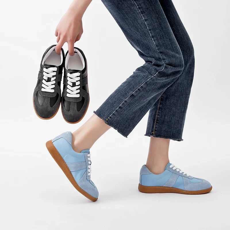 Leather Flatform Sneakers - Luxury Everyday Trainers | Meave & Ivy