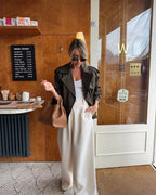 Khaki Cropped Trench Coat – Vintage-Inspired Statement Jacket | Meave & Ivy