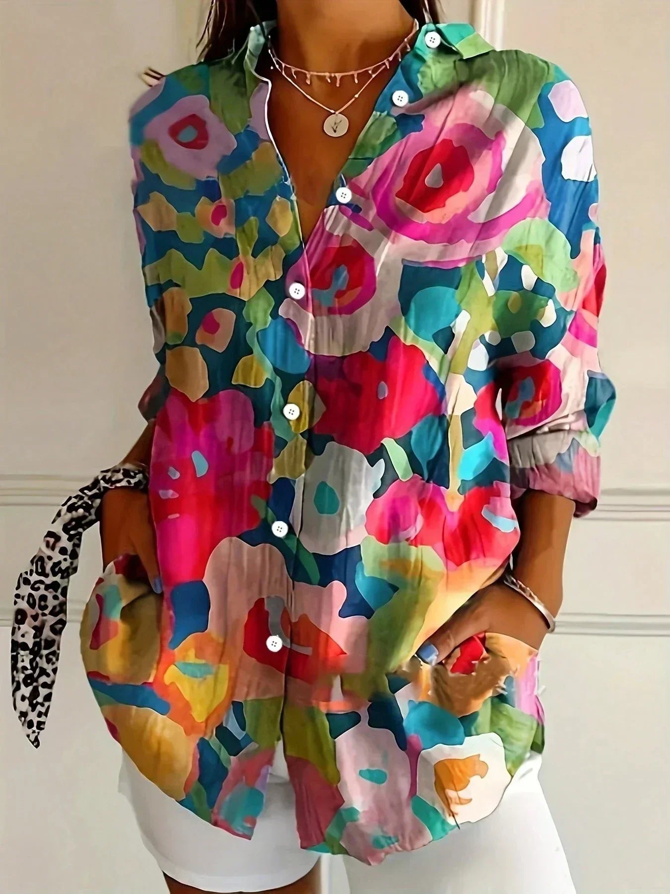 Wilma | Women's Casual Printed Summer Blouse | Meave & Ivy