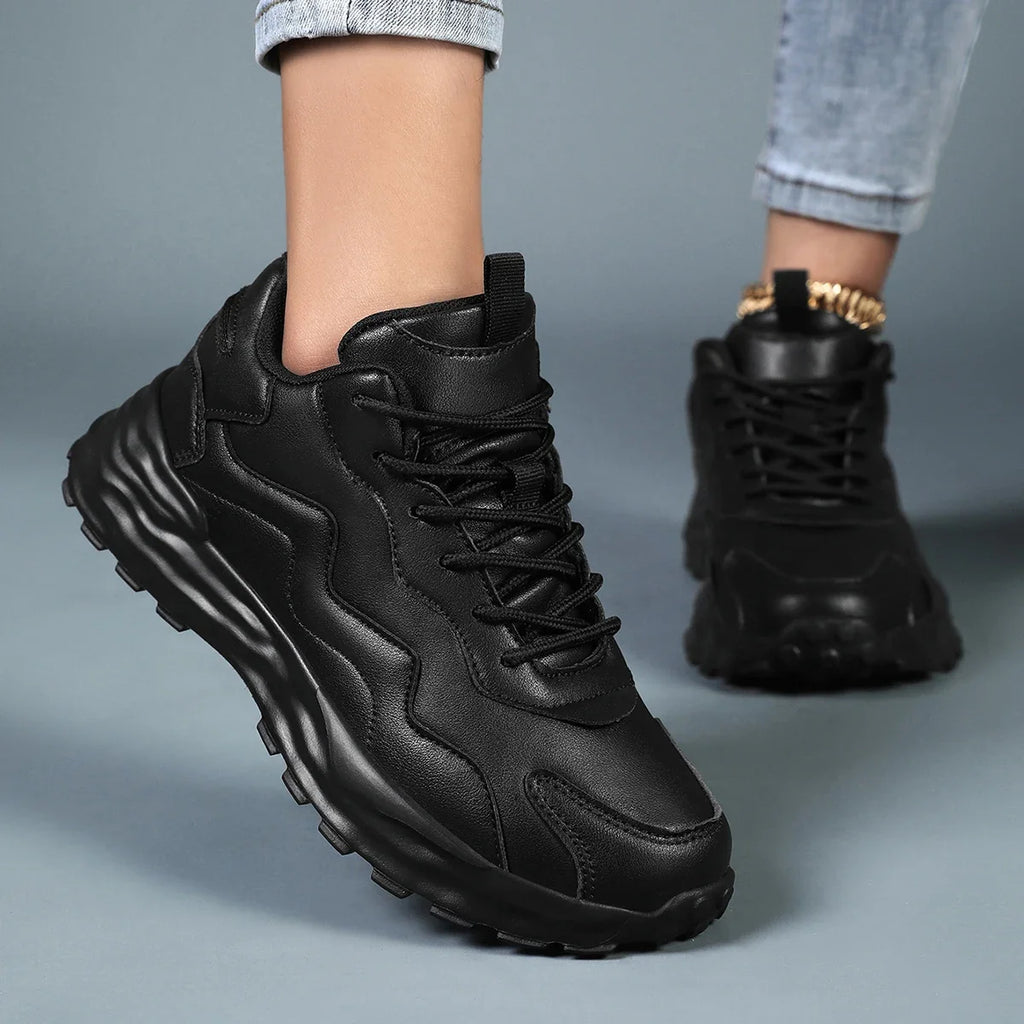 Ivory Chunky Platform Sneaker – Mesh Sport Luxe Trainer | Meave & Ivy