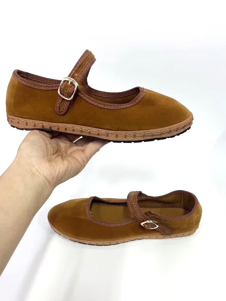 Velvet Mary Jane Ballet Flat – Luxurious Leisure Loafer | Meave & Ivy