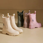 Waterproof Chelsea Rain Boots with Comfort Sole – Women's Wellies