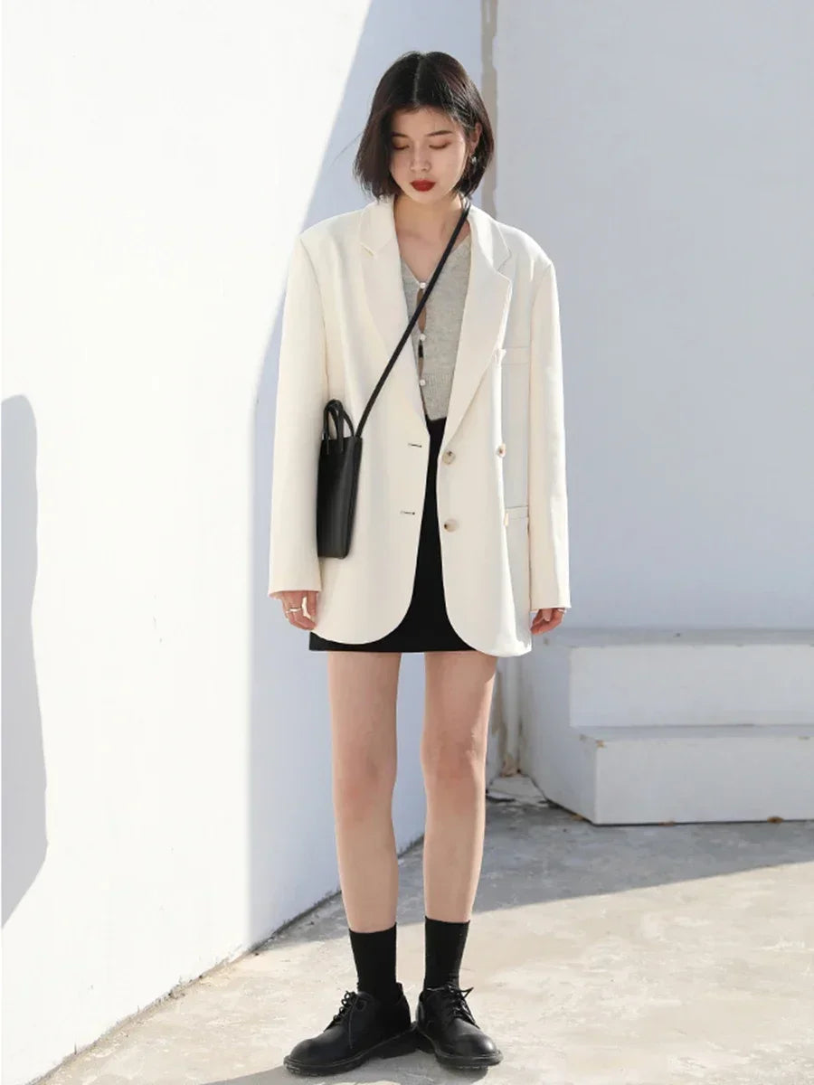 Ivory Classic Blazer – Effortless Tailored Office Jacket | Meave & Ivy