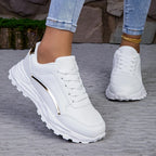 Ivory Leather-Look Sneaker – Everyday Luxury Trainer | Meave & Ivy