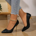 Satin Pumps with Gold Heel – Luxe Jacquard Court Shoes