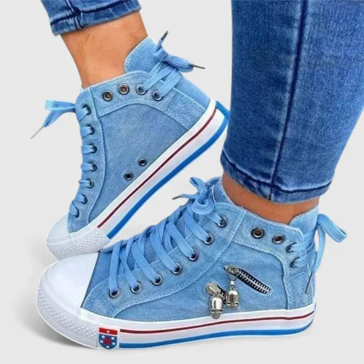 Women's Shoes – Cushioned All-Day Comfort in Denim Blue or Navy Blue