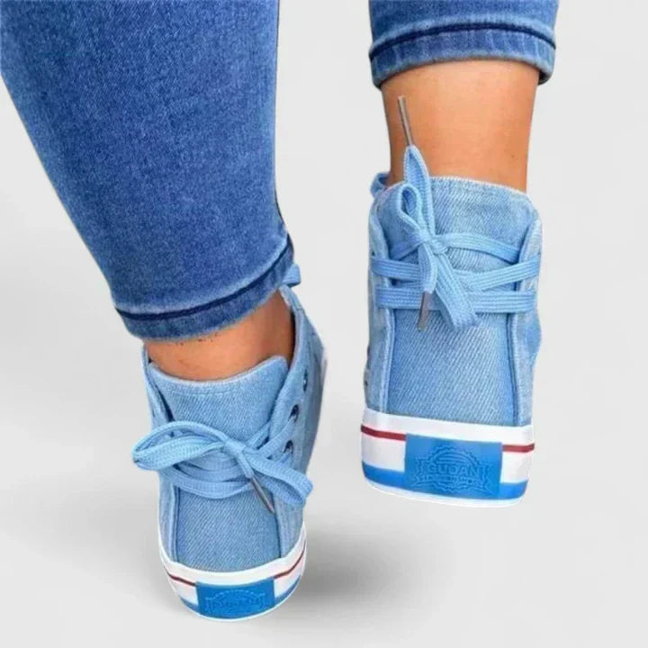 Women's Shoes – Cushioned All-Day Comfort in Denim Blue or Navy Blue