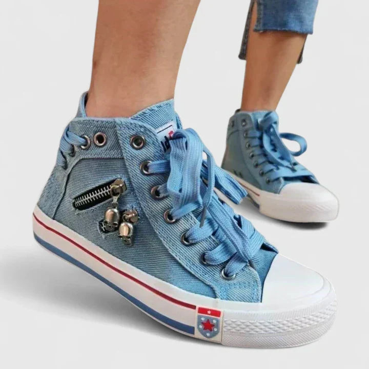 Women's Shoes – Cushioned All-Day Comfort in Denim Blue or Navy Blue