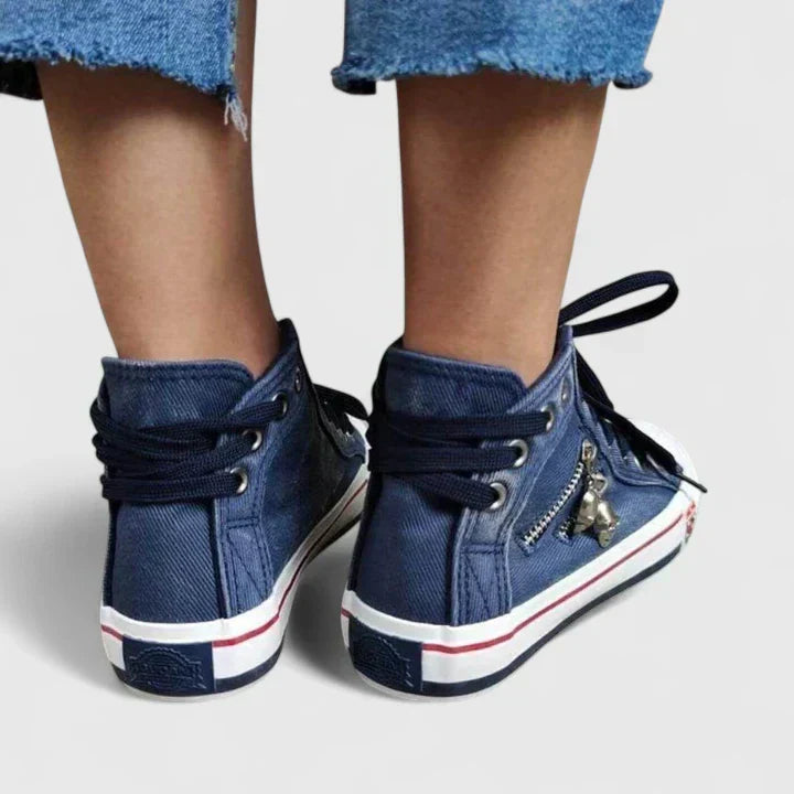 Women's Shoes – Cushioned All-Day Comfort in Denim Blue or Navy Blue